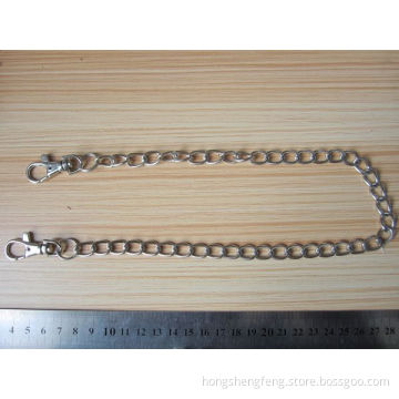 Custom Made Metal Snap Hook with Chain Keychain